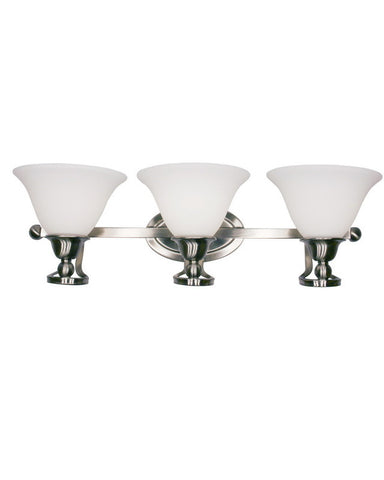 Z-Lite Lighting 316-3V Three Light Bath Vanity Wall Fixture in Brushed Nickel Finish - Quality Discount Lighting