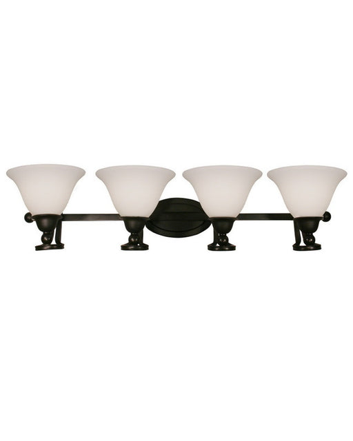 Z-Lite Lighting 318-4V Four Light Bath Vanity Wall Fixture in Bronze Finish - Quality Discount Lighting