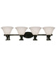 Z-Lite Lighting 318-4V Four Light Bath Vanity Wall Fixture in Bronze Finish - Quality Discount Lighting