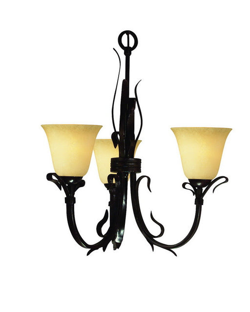 Z-Lite Lighting 4073U Three Light Chandelier in Matte Coffee Finish - Quality Discount Lighting