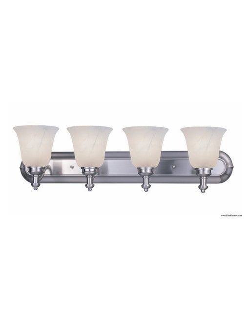 Z-Lite Lighting 301-4V-BN-WMG Four Light Bath Vanity Wall Mount in Brushed Nickel Finish - Quality Discount Lighting