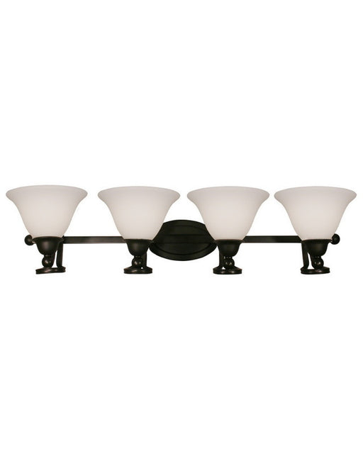 Z-Lite Lighting 317-4V Four Light Bath Vanity Wall Mount in Bronze Finish - Quality Discount Lighting
