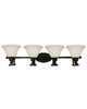 Z-Lite Lighting 317-4V Four Light Bath Vanity Wall Mount in Bronze Finish - Quality Discount Lighting