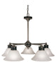 Z-Lite Lighting 310-5 Five Light Chandelier in Satin Nickel and Black Finish - Quality Discount Lighting