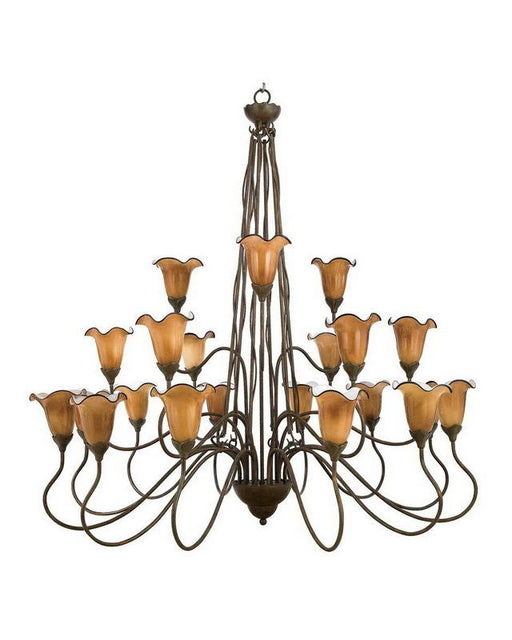 Quoizel Lighting PLX5021MT01 Twenty One Light Three Tier Hanging Chandelier in Mediterranean Patina Finish - Quality Discount Lighting