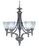 Nuvo Lighting 60-1053 Nottingham Collection 5 Light Chandelier in Purnice Stone Finish - Quality Discount Lighting