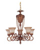 Nuvo Lighting 60-1542 San Remo Collection 5 Light Chandelier in Mayan Gold Finish - Quality Discount Lighting