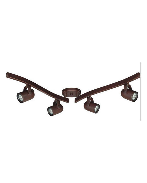 RBTK383 Four Light 50 Watt MR16 GU10 Halogen Swivel Track Kit in Russet Bronze Finish