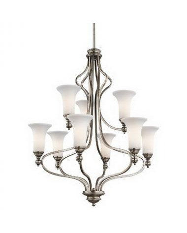 Kichler Lighting 42624 AP Nine Light Chandelier in Antique Pewter Finish - Quality Discount Lighting