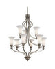 Kichler Lighting 42624 AP Nine Light Chandelier in Antique Pewter Finish - Quality Discount Lighting