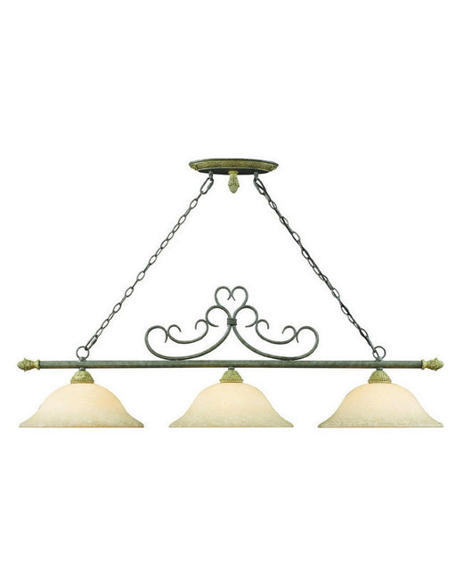 Z-Lite Lighting 601-3 Three Light Hanging Island Chandelier in Granite Finish - Quality Discount Lighting