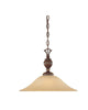 Designers Fountain Lighting 81532 BWG Montreaux Collection One Light Hanging Pendant Chandelier in Burnt Walnut with Gold Accents Finish - Quality Discount Lighting