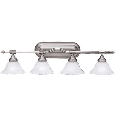 Kichler Lighting 10664 NI Transitional Energy Star Rated Fluorescent Four Light Bath Vanity Wall Mount in Brushed Nickel Finish - Quality Discount Lighting