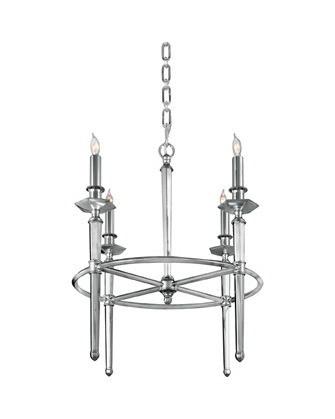 Quoizel Lighting RFV5004 HP Favray Collection Four Light Chandelier in Heritage Silver Plate Finish - Quality Discount Lighting