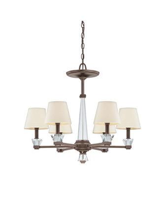 Quoizel Lighting DX5006 PN Deluxe Collection Six Light Chandelier in Paladian Bronze Finish - Quality Discount Lighting