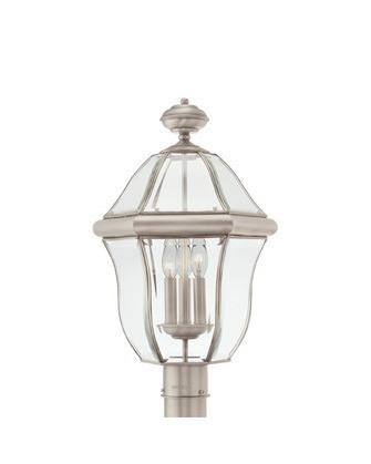 Quoizel Lighting SX9013 P Sussex Collection Three Light Exterior Outdoor Post Lantern in Pewter Finish - Quality Discount Lighting