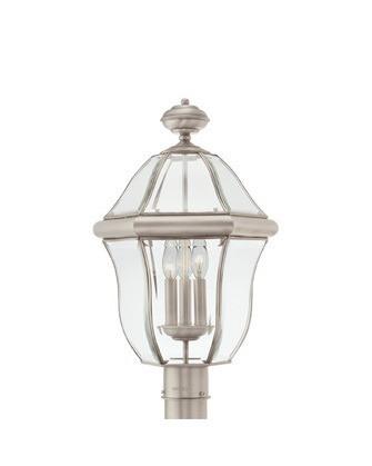 Quoizel Lighting SX9013 P Sussex Collection Three Light Exterior Outdoor Post Lantern in Pewter Finish - Quality Discount Lighting