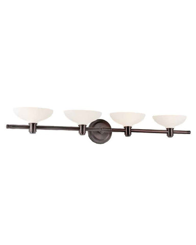 International Lighting E13764-64 Four Light Bath Vanity Wall Mount in Old Bronze Finish - Quality Discount Lighting