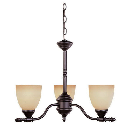 Designers Fountain Lighting 94083 ORB Three Light Hanging Chandelier in Oil Rubbed Bronze Finish - Quality Discount Lighting