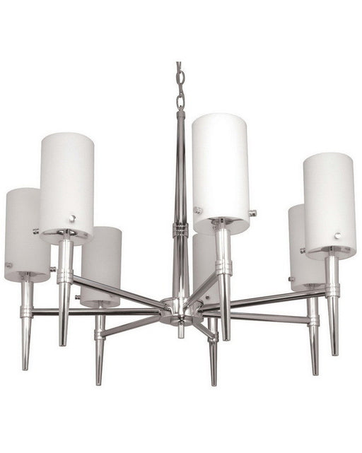 Nuvo Lighting 60-3866 Jet Collection Seven Light Energy Efficient Fluorescent Chandelier in Polished Chrome Finish - Quality Discount Lighting