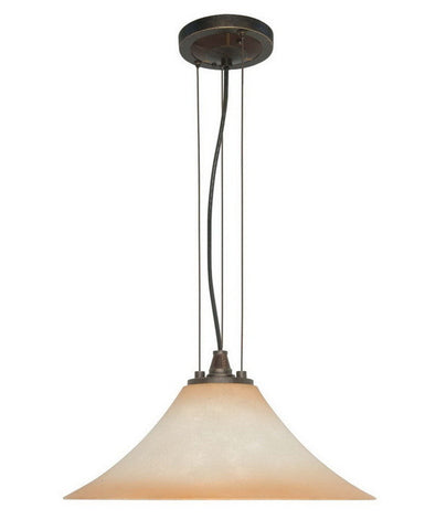 Nuvo Lighting 60-2446 Viceroy Collection One Light Energy Efficient Fluorescent Pendant Chandelier in Golden Umber Finish - Quality Discount Lighting