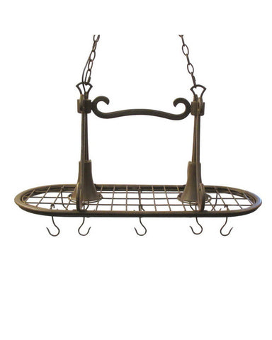 Kalco Lighting L6065 MS Two Light Pot Rack Chandelier in Moss Finish - Quality Discount Lighting