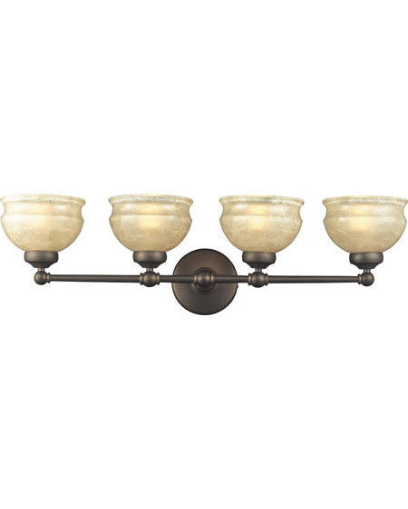 Z-Lite Lighting 305-4V Four Light Bath Vanity Wall Fixture in Olde Bronze Finish - Quality Discount Lighting