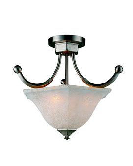 Z-Lite Lighting 701SF Three Light Semi Flush Ceiling in Satin Nickel Finish - Quality Discount Lighting
