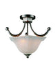 Z-Lite Lighting 701SF Three Light Semi Flush Ceiling in Satin Nickel Finish - Quality Discount Lighting
