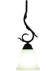 Z-Lite Lighting 401R6 One Light Mini Pendant in Sand Black Wrought Iron Finish - Quality Discount Lighting