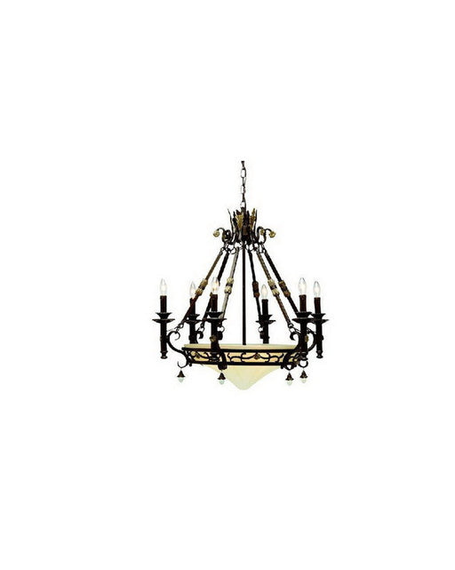 Kichler Lighting 1906 FZ Puerta Collection Nine Light Chandelier in Fraciscan Bronze Finish - Quality Discount Lighting