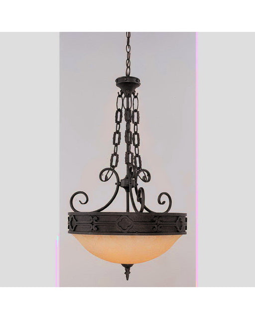 Trans Globe Lighting 3765 BK Three Light Hanging Pendant Chandelier in Black Finish - Quality Discount Lighting