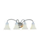 Trans Globe Lighting 2884 PC Four Light Bath Wall in Polished Chrome and Painted White Finish - Quality Discount Lighting