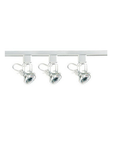 Quorum International 7243-3-6 Three Light Line Voltage Halogen Track Kit in White Finish - Quality Discount Lighting