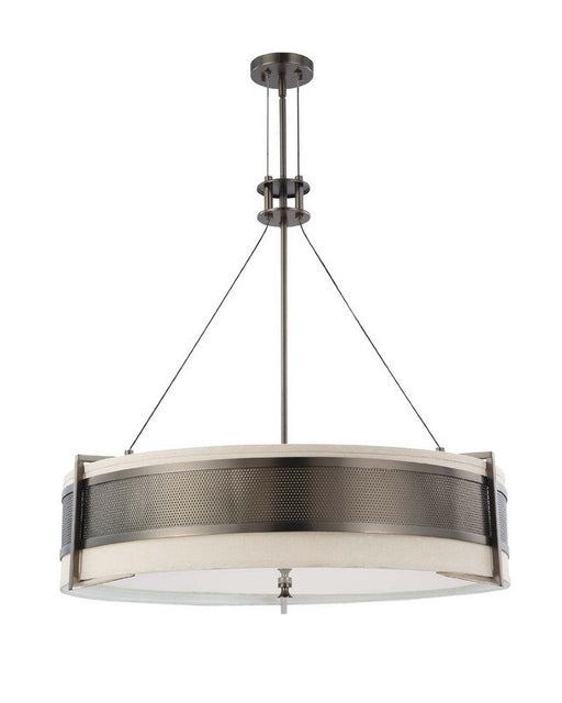 Nuvo Lighting 60-4034 Diesel Collection Six Light Energy Star Efficient Fluorescent GU24 Pendant Chandelier in Hazel Bronze Finish - Quality Discount Lighting