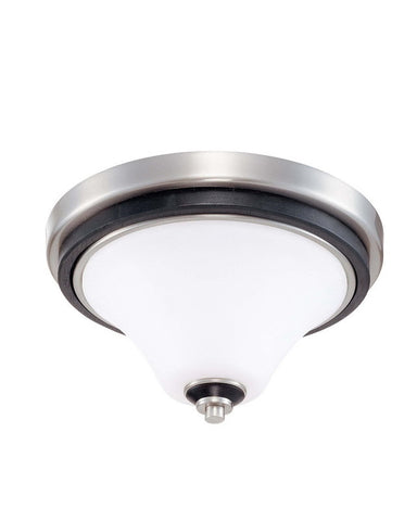 Nuvo Lighting 60-2457 Keen Collection One Light Energy Star Efficient Fluorescent GU24 Flush Ceiling Mount in Brushed Nickel Finish