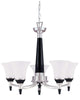Nuvo Lighting 60-2455 Keen Collection Five Light Energy Star Efficient Fluorescent GU24 Chandelier in Brushed Nickel Finish - Quality Discount Lighting