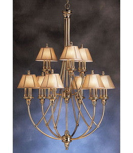 Kichler Lighting 1890 BAB Alexandria Collection Twenty Seven Light Hanging Chandelier in Burnished Antique Brass Finish - Quality Discount Lighting