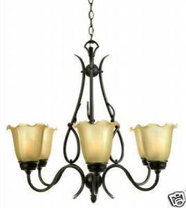 Quoizel Lighting QX543CU Six Light Hanging Chandelier in Copper Bronze Finish - Quality Discount Lighting