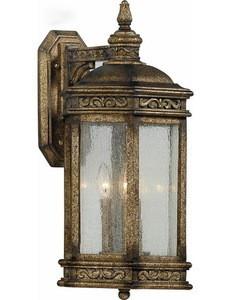 Quoizel Lighting VH8412DS Three Light Vanderhorst Collection Exterior Outdoor Wall Lantern in Dark Silver Finish - Quality Discount Lighting