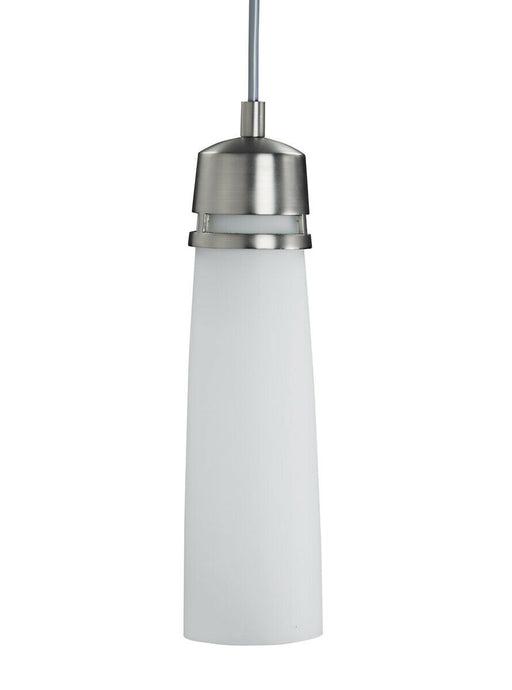 AFX ARP113SNECST Energy Efficient One Light Mini Pendant in Satin Nickel Finish