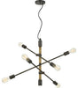 Quoizel Lighting ASH29880A  Adjustable Six Light Chandelier in Tarnished Bronze Finish