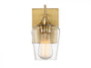 Octave Model #4030 One Light Wall Sconce in English Bronze, Warm Brass, Polished Chrome, or Black Finish