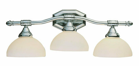 Trans Globe Lighting CB2523-PC Bull Nose Collection Three Light Bath Wall in Polished Chrome Finish