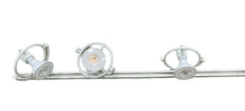 Nora NTH-134 Three Light PAR30 Orbit Double Gimbal Ring Track Kit in White Finish
