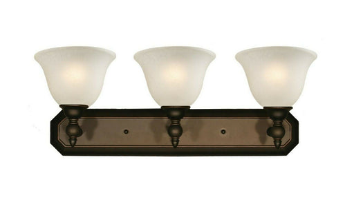 Z-Lite Lighting 904-3V Clayton Collection Three Light Bath Vanity Wall Mount in Bronze Finish