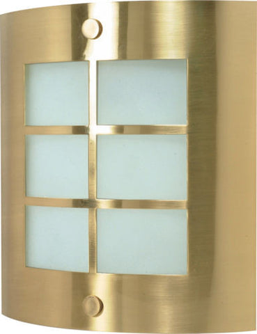 Nuvo Lighting 60-947 One Light Energy Star Efficient GU24 Fluorescent Wall Sconce in Brushed Brass Finish - Quality Discount Lighting
