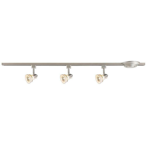 CE 38624 Three Light Linear Line Voltage Track Kit in Brushed Steel Finish