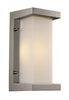 Trans Globe Lighting LED40531-SL Capitol Collection LED Outdoor Wall Mount Pocket Lantern in Silver Finish