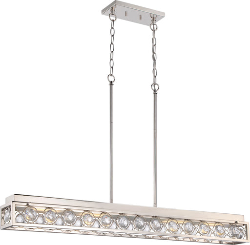 Black Friday Special Frienza Polished Nickle Crystal Island Pendant LED